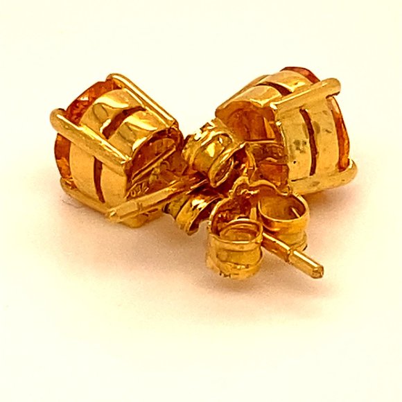 Mandarin Spessartine 2.50ct 18K Gold Earrings - Picture 6 of 7